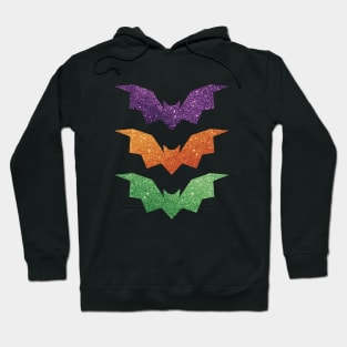 3 Halloween Glitter Bats Hoodie